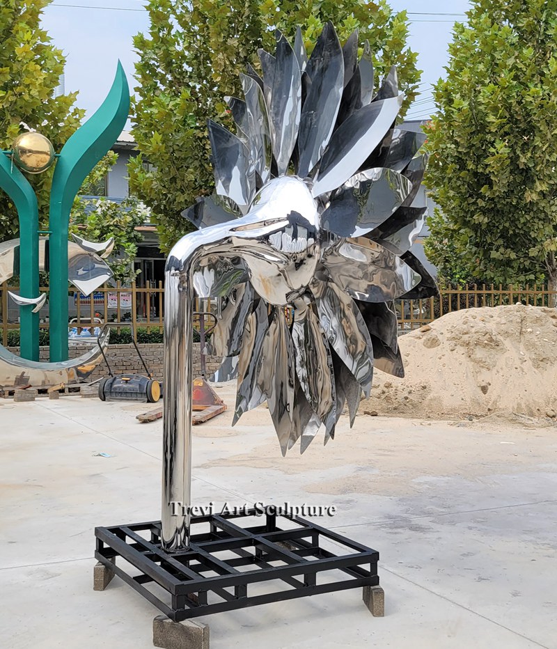 custom Stainless steel sunflower sculpture