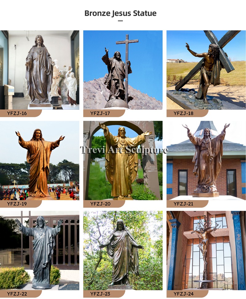 more bronze jesus statue