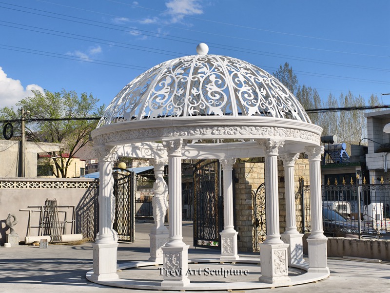 white marble gazebo trevi