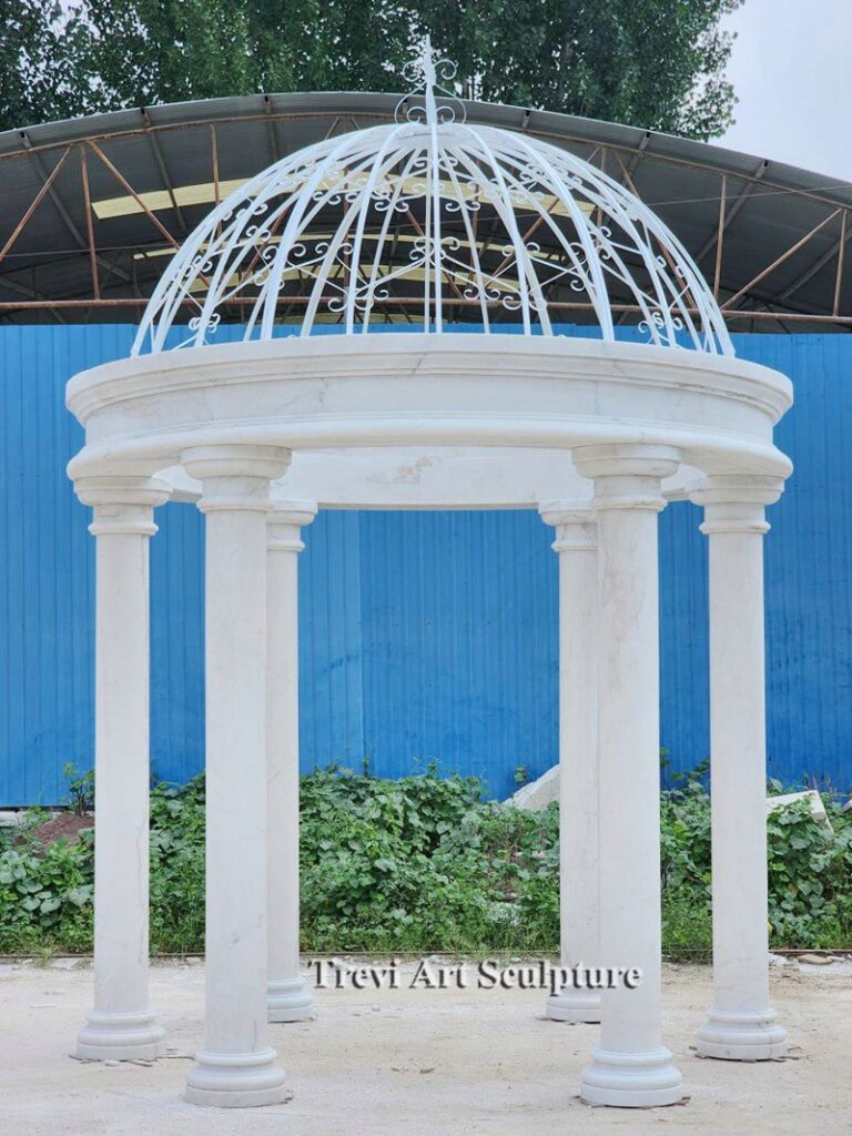 white marble wedding gazebo