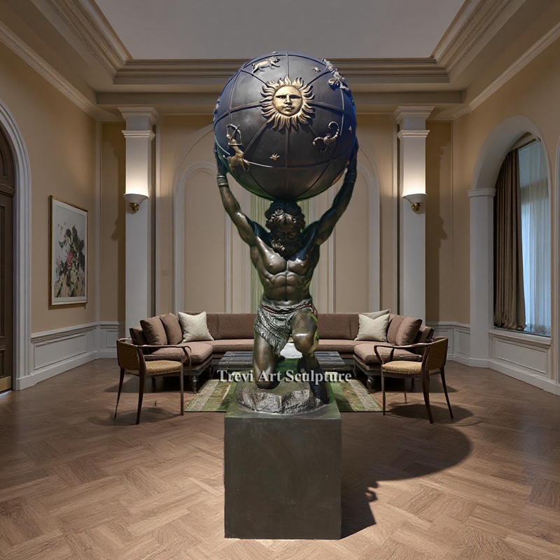 bronze atlas statue holding the world 1