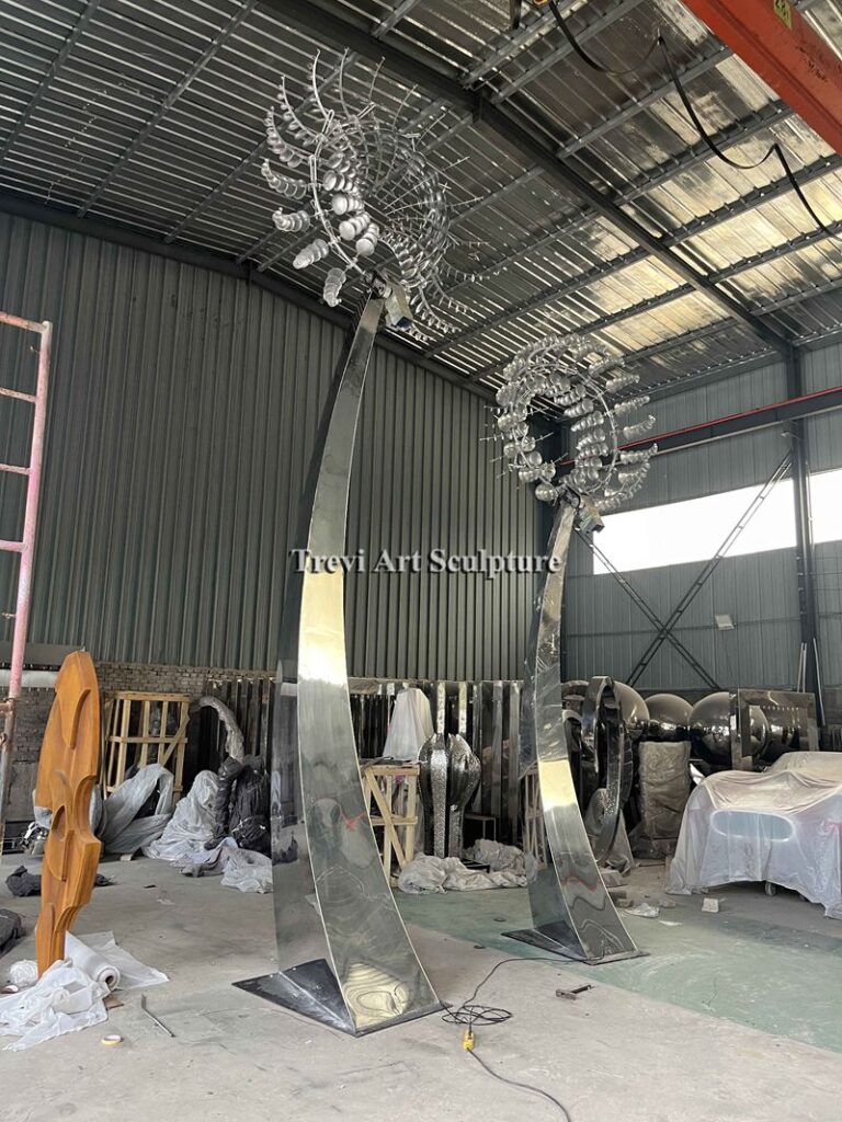 kinetic wind art sculpture for park