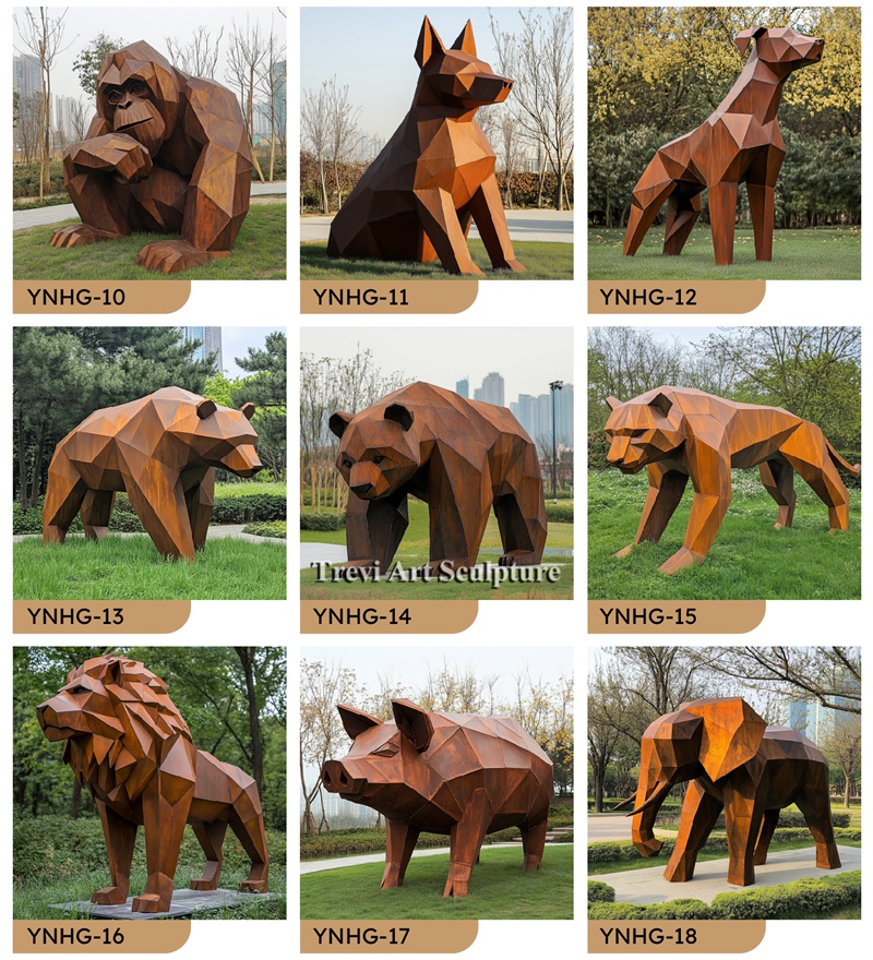 more Corten Steel animal sculptures